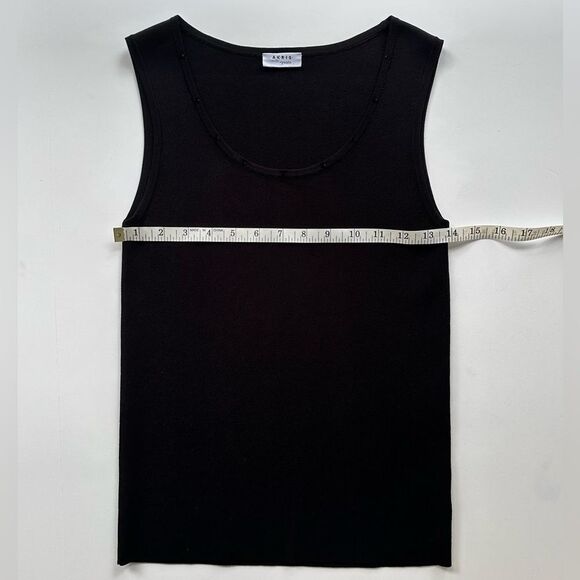 Akris Punto Stretch Viscose Knit Black Sleeveless Shell Tank w/ Crystal Detail 4 - Picture 10 of 14